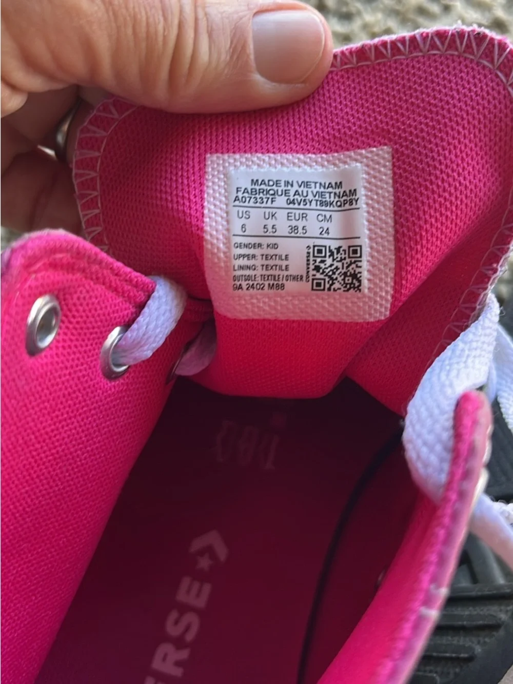 Converse Kids High-Top Sneakers - Pink, Green, Blue Gradient